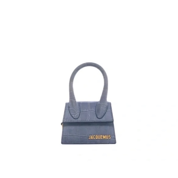 Le Chiquito Jacquemus Mini bag Cro-co embossed Leather Blue With dust bag - Picture 6 of 11